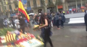 Durante la ofrenda floral de 2013, Gerard Bellalta y miembros de su partido logró colocar una bandera española a los pies de la estatua de Rafael de Casanova
