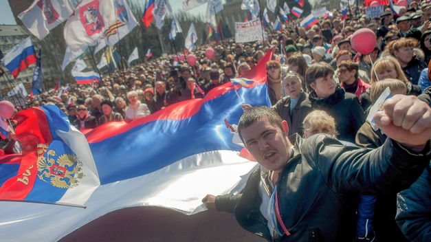 Prorrusos se manifiestan en Donetsk