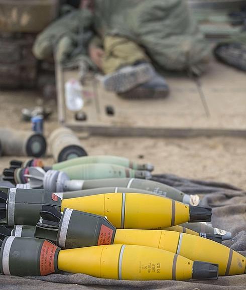 Proyectiles de mortero del ejército israelí.