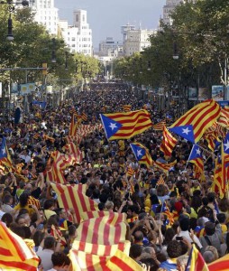 Vista de una manifestación de la Diada / ARCHIVO