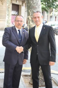 Gerard Bellalta y Josep Anglada, al finalizar el acto.