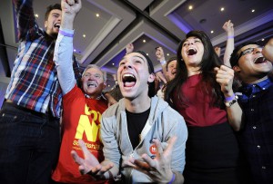 Partidarios del 'no' celebran el rechazo de Escocia a la independencia 