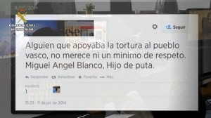 Uno de los mensajes enviados.