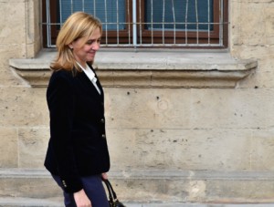 La Infanta Cristina a su llegada a los juzgados de Palma en febrero.