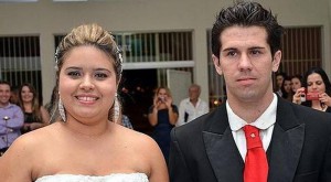 Lenyenne y Felipe Camparini en la 'boda sorpresa'. 