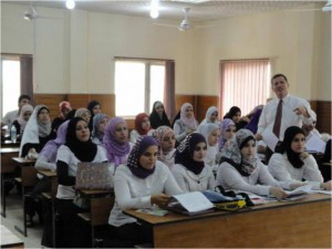 Estudiantes iraquíes en la universidad de Bagdad en 2011.