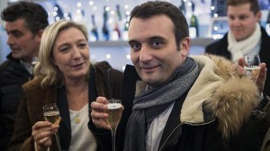 Florian Philippot, en primer término.
