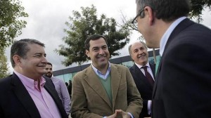 Juanma Moreno, esta mañana.