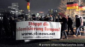 Manifestación de Pegida en Dresde.