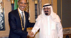 Obama y el rey de Arabia Saudí, Abdalá bin Abdelaziz, en 2009.