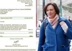 La factura por la encuesta preelectoral por casi 20.000 euros figura en las cuentas de la asociación de Podemos. A la derecha, Carolina Bescansa  Leer más:  Podemos pagó 20.000 euros por una encuesta a un ayudante de Bescansa 