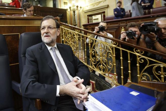 Mariano Rajoy, al inicio de la segunda jornada del Debate sobre el estado de la Nación.
