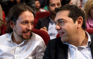 Los líderes de Podemos y Syriza, Pablo Iglesias y Alexis Tsipras