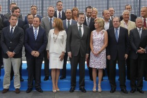 Reunión de Rajoy con los barones del PP.