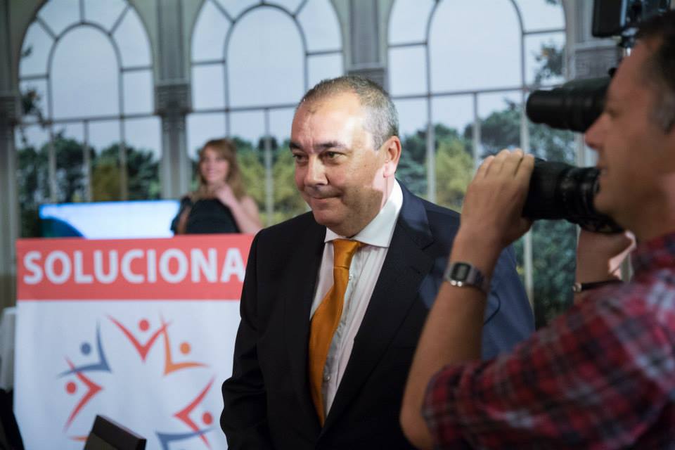 Armando Robles, durante el acto de presentación de la candidatura de SOLUCIONA a la Alcaldía de Málaga