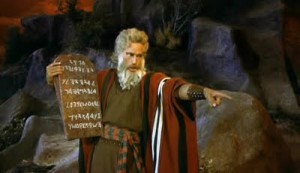 Charlton Heston en los 10 Mandamientos 