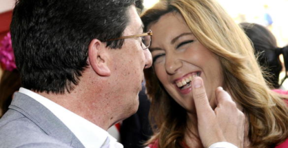 Susana Díaz (PSOE) y Juan Marín (Ciudadanos), en la Feria de Abril.