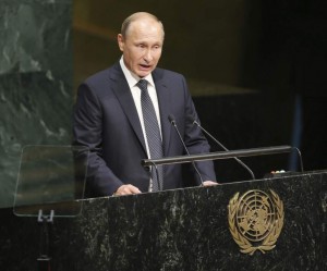 Putin ayer durante su intervención en la ONU