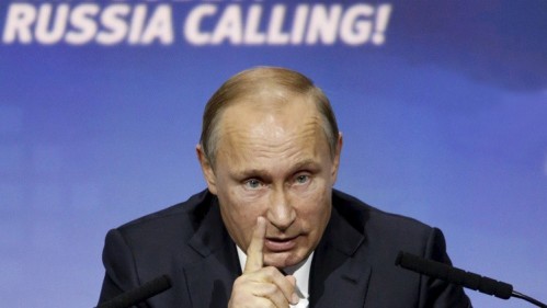 El presidente ruso Vladimir Putin durante una rueda de prensa