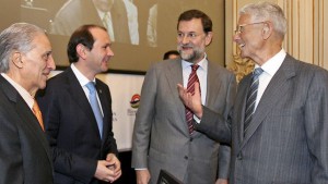 Mariano Rajoy junto a su padre en una foto de archivo