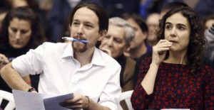 Pablo Iglesias junto a la líder de Podemos en Cataluña, Gemma Ubasart