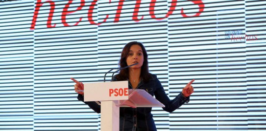 Sara Hernández, en un acto con alcaldes socialistas el pasado 18 de septiembre en Madrid.