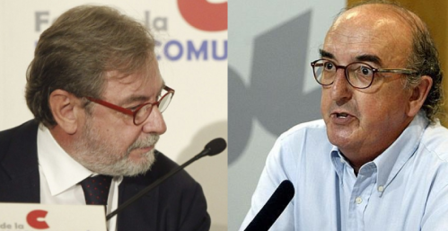 Jaume Roures, presidente de Mediapro, y Juan Luis Cebrían, de Prisa .