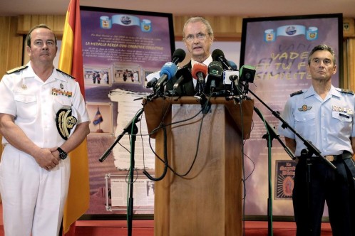 Pedro Morenés, durante la rueda de prensa que ofreció ayer tarde.