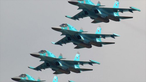 Aviones rusos en el cielo de Siria