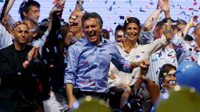 Mauricio Macri celebra su victoria en las elecciones argentinas