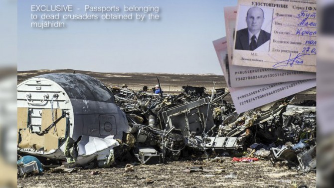Pasaportes de las víctimas del avión ruso que ISIS hizo explotar Los
