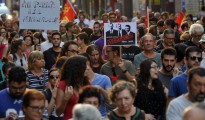 Manifestación a favor de los refugiados sirios