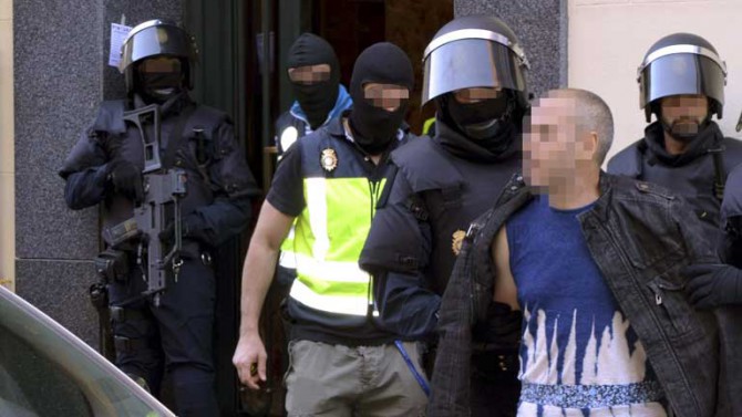 Imagen de una operación contra el terrorismo yihadista en España