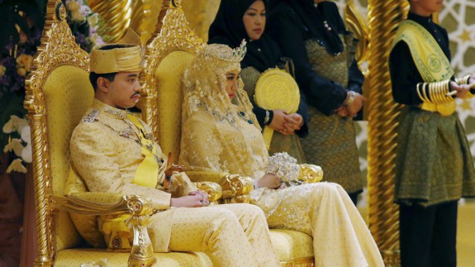 La boda del hijo del sultán de Brunéi. 
