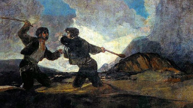 Duelo a garrotazos, de Francisco de Goya