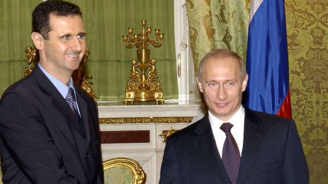 Putin (d) y Al-Asad