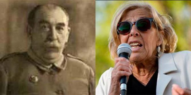 El general Saliquet y Manuela Carmena