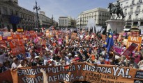 Manifestación en Madrid de afectados de Fórum y Afinsa.