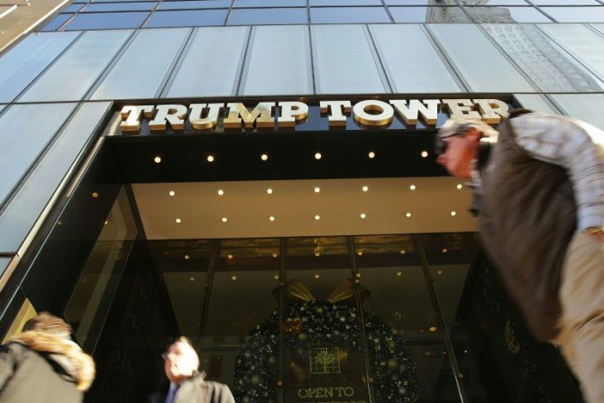 La "Torre Trump" en Manhattan, el 8 de diciembre de 2015