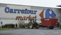 Un supermercado del grupo Carrefour en la localidad de Dol-de-Bretagne, al oeste de Francia, el pasado 4 de febrero