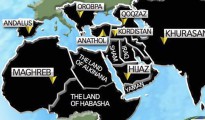 Mapa con los planes de DAESH para dominar diferentes territorios, entre los que aparece España como Andalus