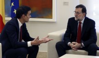Mariano Rajoy y Pedro Sánchez, en Moncloa, en diciembre.