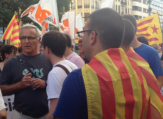Joan Ribó, en un acto pidiendo la independencia de Cataluña