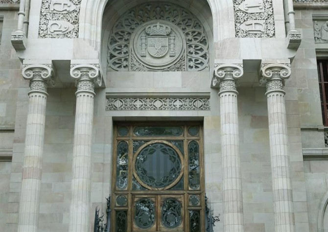 Fachada del Tribunal Superior de Justicia de Cataluña. 