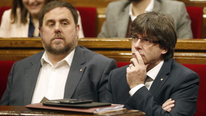 Oriol Junqueras y Carles Puigdemont.