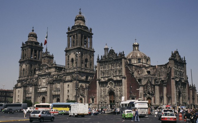 Catedral metropolitana de México, construída por los españoles en el siglo XVI