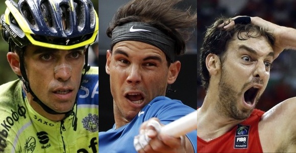 Contador, Nadal y Gasol 