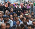 Musulmanes celebrando en Berlín el Día de Acción Europea contra la Islamofobia
