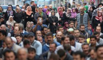 Musulmanes celebrando en Berlín el Día de Acción Europea contra la Islamofobia