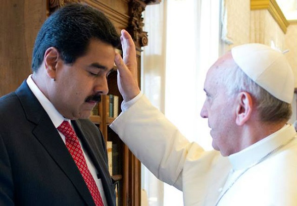 El Papa con Nicolás Maduro